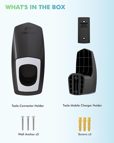 EV Charger Holder Wall Mount - J1772 EV Charger Cable Holder Designed for SAE J1772 Plug, Electric Car Charger Holder Mount Accessories in Saudi Arabia