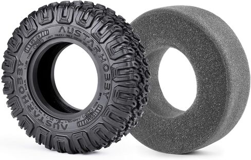 RC Rubber 1.55" Crawler Tires 4pcs for 1/18 RC Crawler Car Axial Capra UTB18 Upgrade in Kuwait