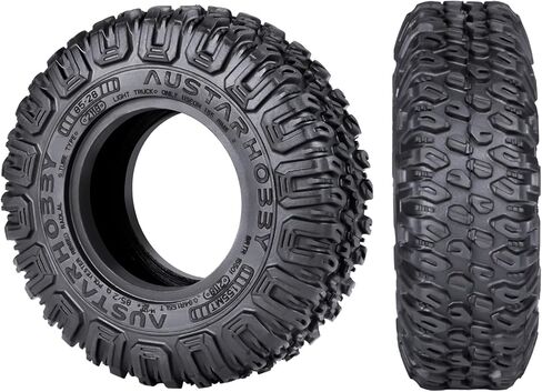 RC Rubber 1.55" Crawler Tires 4pcs for 1/18 RC Crawler Car Axial Capra UTB18 Upgrade in Kuwait