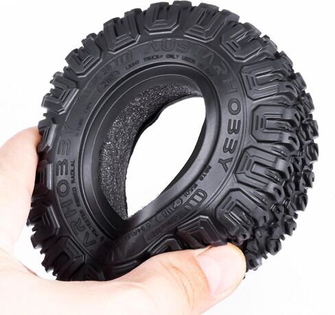 RC Rubber 1.55" Crawler Tires 4pcs for 1/18 RC Crawler Car Axial Capra UTB18 Upgrade in Kuwait