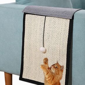 Armrest Cat Scratching Mat Sofa Furniture Protector Scratching Pad Sisal Scratch Cat Claw Scratcher Mat Cover Sofa Pet Claws Anti-Scratch Carpet for Chair Sofa Couch Legs Protector Board