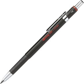 rOtring 300 Mechanical Pencil | 2.0 mm | Refillable with Sharpener Under Cap | Black | 1Count