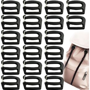 20 PACK 25mm G Hook Webbing Connecting Buckles Adjustable Plastic Tri-Glide Slides Backpack Strap Clips Replacement for Luggage Outdoor Camping Sports