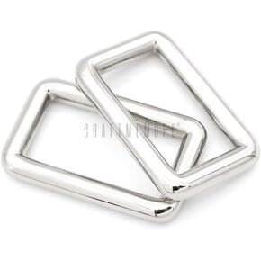 CRAFTMEMORE 1 1/4 Inch Rectangle Rings Buckle Metal Round Rectangular Loop for Bag Belt Strap Quality Finish SCLP 6pcs