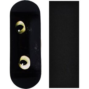 Teak Tuning Premium Fingerboard Graphic Deck, Midnight Stare - 34mm x 97mm - Heat Transfer Graphics, Pro Shape & Size - Pre-Drilled Holes - Includes Prolific Foam Tape