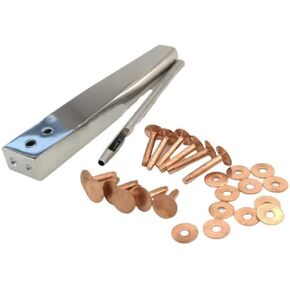 Towonder Copper Rivets with Setters Rust-Proof Studs DIY Leather Craft Making Tool Kits Tack Repairs