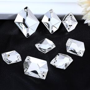 Rhinestones for Crafting,Blue Flatback Rhinestones 84PCS 7MM-28MM Mix Size Crystals Gems for Crafts DIY Dress Jewelry Shoes Sew On Rhinestone Art