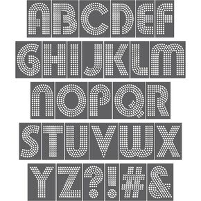 Rhinestone Genie Font - Bahamas Bold 3" Magnetic Rhinestone Template