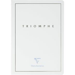 Clairefontaine 36126C Triomphe GOLD Collection A White Sewn Notebook - A5 14.8x21 cm - 96 Lined Pages - 90 g White Paper - Card Cover with Gold Marking