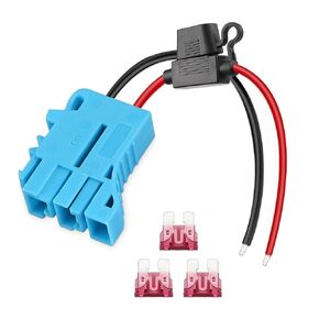 12 AWG Wire Harness Connector for Peg-Perego 12 Volt SLA Battery Ride-on Car, Replacement for Peg Perego 12V Battery Connector with Fuse