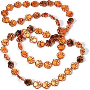 Anderson's White Paw Beads, 33 Inches, Set of 12, Fan Gear, Birthdays, Homecoming, Game Days, Sports Fan Gear,School Spirit, Football Cheerleader Accessories