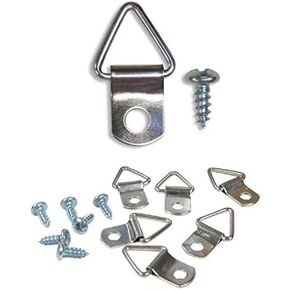 Framing Hardware Picture Hangers 20 Pack - Heavy Duty Nickel Plated Corner Braces for Picture Frames, Small but Strong Frame Hardware, 1/2 Inch Wide 1 Inch Tall, with Screws