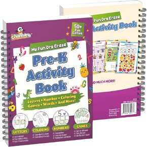 كتاب أنشطة المسح الجاف لمرحلة ما قبل الروضة من تشاني، مصنف لمرحلة ما قبل المدرسة مع أنشطة تعليمية تعليمية ممتعة للأطفال، الذين تتراوح أعمارهم بين 3-5 سنوات، وأكثر من 50 لعبة، والألوان، وتتبع الحروف، والعد، والمتاهات، والمزيد! in Kuwait