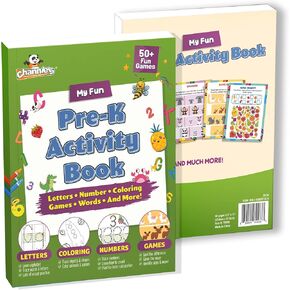 Channie's Pre-K Dry Erase Activity Book, Preschool Workbook with Fun Educational Learning Activities for Kids, Ages 3-5, 50+ Games, Colors, Letter-Tracing, Counting, Mazes, and More!