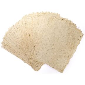 ZENFUN 60 Sheets Mulberry Paper, Handmade Craft Paper, 12" x 16", Natural Fiber Texture, Chinese Style, For Painting & DIY Crafts, Scrapbooking