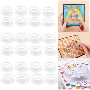 BAOFALI 30Pcs/Set Mini Action Wobbles,Self-Adhesive Springs,Small Wobblers Movers for Card Making DIY Scrapbooking Arts Projects Handmade Crafts Scrapbooking Embellishments 2x1.7x0.8cm(11/16" x13/16)