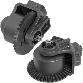 Metal Front & Rear Differential Gear Assembly Upgrades Part for 1/10 Big Rock/Vorteks/Granite/Senton Granite 3S BLX Senton Mega 550,1/8 Infraction/Typhon/Vendetta 3S BLX,Red