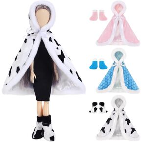 Bencailor 6 Pcs Christmas Elf Doll Clothing Accessories Set Elf Clothes Set Elf Costume with Dolls Shoes Snow Boots for Doll Accessories