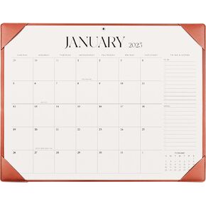 Desk Calendar 2025-2026 with Desktop Mat, Jokotha Large Desk Pad Calendar 22 x 17 Inch 18 Months Runs From Jan 2025 to Jun 2026, Desk Blotter Calendar for Home School Office Easy Organizing (Orange)
