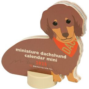 Greeting Life 2025 Calendar Animal Die Cut Mini Miniature Dachshund Tabletop C-1619-ET