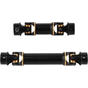 TRX-4M Black Coating Brass Drive Shaft Front Rear Center Shaft for TRX4M 1/18 RC Crawler Defender Metal Upgrade,2PCS