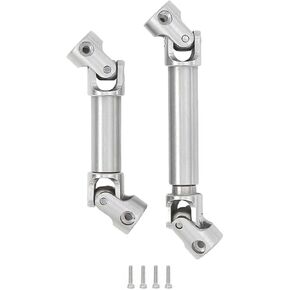 2Pcs Stainless Steel Universal Joint Drive Shafts Chassis Center Driveshaft for 1/18 RC Crawler Redcat Ascent-18 Upgrade Parts