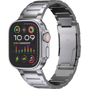 Ultra 2 Titanium Band with Magnet Buckle and DLC (Diamond Like Carbon) Compatible with Apple Watch Ultra 2 and Ultra 1 49mm Titanium Bracelet