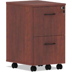 Alera ALEVA582816MC Valencia Series 2 Legal/Letter Size Left or Right Mobile 15.38 in. x 20 in. x 26.63 in. Pedestal File Drawer - Medium Cherry