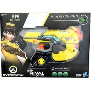 Overwatch NERF B.Va Special Edition D.Va Rival Blaster with 3 Rival Rounds