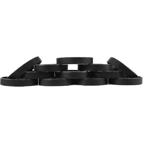 12Pcs Silicone Wristband Bracelet Blank Sports Wristbands Rubber Personalized Custom Wrist Bracelets (Black)