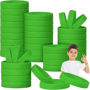 Silicone Wristbands for kid 40 pcs Sport Party Rubber Bracelets Elastic Wristband Bulk Bracelet for School Teacher Supply Blue