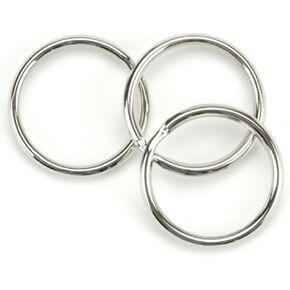 Tandy Leather Key Ring 1" (25 mm) Nickel Plated 10/pk 1175-02