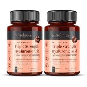 Hyaluronic Acid 300mg x 180 Tablets (3 Months Supply). Triple Strength Hyaluronic Acid. 300% Stronger Than Any Other HLA Tablet in Saudi Arabia