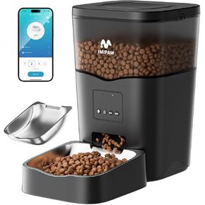 Automatic Cat Feeder WiFi: Automatic Cat Food Dispenser with App Remote Control Timed Feeding of Dry Food 10s Voice Recorder Programmable Pet Feeder for Cat & Small Dog Up to10 Meals