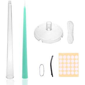 MILIVIXAY 15 inch Taper Candle Mold-Candlestick Mold- 30 ft. of Wick,25pcs Mold Sealers and a Wick Clip Included as a Gift-Tall Taper Candle Molds for Candle Making