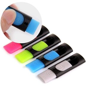 4pcs Multicolour Stochastic Ink Rubber for Erasable Pen Stationery Office School Supply Gift Random Eraser Dedicated Pen for Gel Color C4O5 2.5x5cm Erasers Pen-Style Erasers