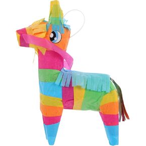 Wakauto Mini Donkey Pinata,Small Mexican Pinatas Glow Tie Dye Party Supplies Birthday Decoration for Cinco de Mayo, Mexican Fiestas, Birthday Parties
