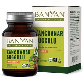 Banyan Botanicals Kanchanar Guggulu Tablets – Organic Ayurvedic Guggulu Formula – Ayurvedic Herbs for The Healthy Elimination of Natural Toxins* – 90 Tablets – Non-GMO Sustainably Sourced Vegan