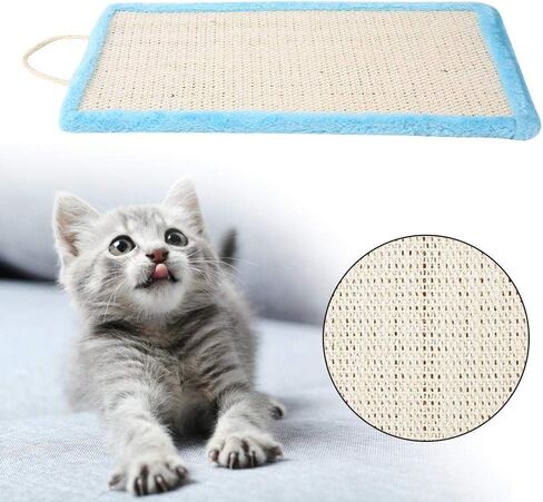 TOPINCN Cat Scratch Pad Wall Door Hanging Cat Scratching Board Cat Scratching Sofa Lounge Kitty Scratching Pad Mat(Blue) in Saudi Arabia