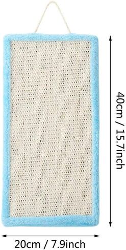 TOPINCN Cat Scratch Pad Wall Door Hanging Cat Scratching Board Cat Scratching Sofa Lounge Kitty Scratching Pad Mat(Blue) in Saudi Arabia