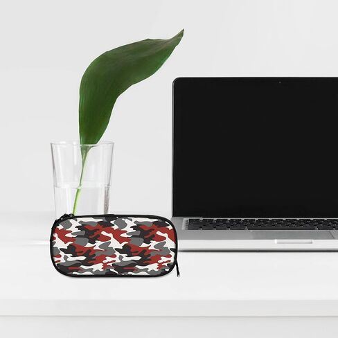 Camo Pencil Case Box, Large Capacity Black Pencil Bag Pouch Marker Organizer with 2 Compartments & Durable Zipper in Kuwait