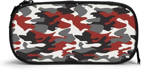 Camo Pencil Case Box, Large Capacity Black Pencil Bag Pouch Marker Organizer with 2 Compartments & Durable Zipper in Kuwait