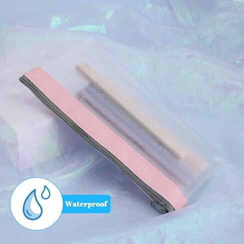 KALIONE 3 Packs Clear Pencil Pouch with Zipper, Small Pencil Bag Clear Pouch Sets, Portable Desk Organizer Pencil Pouch for Office, Clear Makeup Pouch Money Organizer for Cash in Saudi Arabia