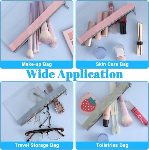 KALIONE 3 Packs Clear Pencil Pouch with Zipper, Small Pencil Bag Clear Pouch Sets, Portable Desk Organizer Pencil Pouch for Office, Clear Makeup Pouch Money Organizer for Cash in Saudi Arabia