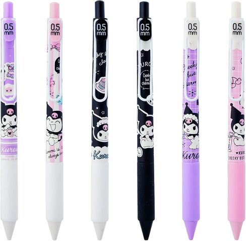 G-Ahora 6 Pcs Anime Mechanical Pencils Cute Mechanical Pencils Black 0.5mm School Supplies with 1 Lead Refill Set (Blue) in Saudi Arabia