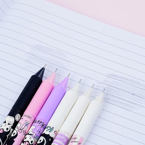 G-Ahora 6 Pcs Anime Mechanical Pencils Cute Mechanical Pencils Black 0.5mm School Supplies with 1 Lead Refill Set (Blue) in Saudi Arabia