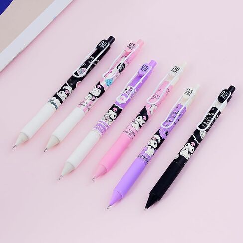 G-Ahora 6 Pcs Anime Mechanical Pencils Cute Mechanical Pencils Black 0.5mm School Supplies with 1 Lead Refill Set (Blue) in Saudi Arabia