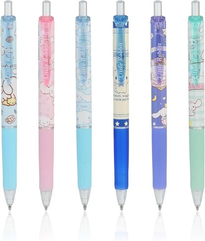 G-Ahora 6 Pcs Anime Mechanical Pencils Cute Mechanical Pencils Black 0.5mm School Supplies with 1 Lead Refill Set (Blue) in Saudi Arabia