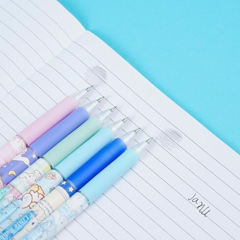 G-Ahora 6 Pcs Anime Mechanical Pencils Cute Mechanical Pencils Black 0.5mm School Supplies with 1 Lead Refill Set (Blue) in Saudi Arabia