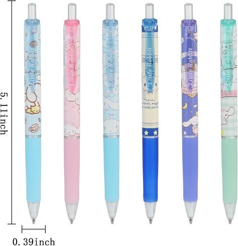 G-Ahora 6 Pcs Anime Mechanical Pencils Cute Mechanical Pencils Black 0.5mm School Supplies with 1 Lead Refill Set (Blue) in Saudi Arabia